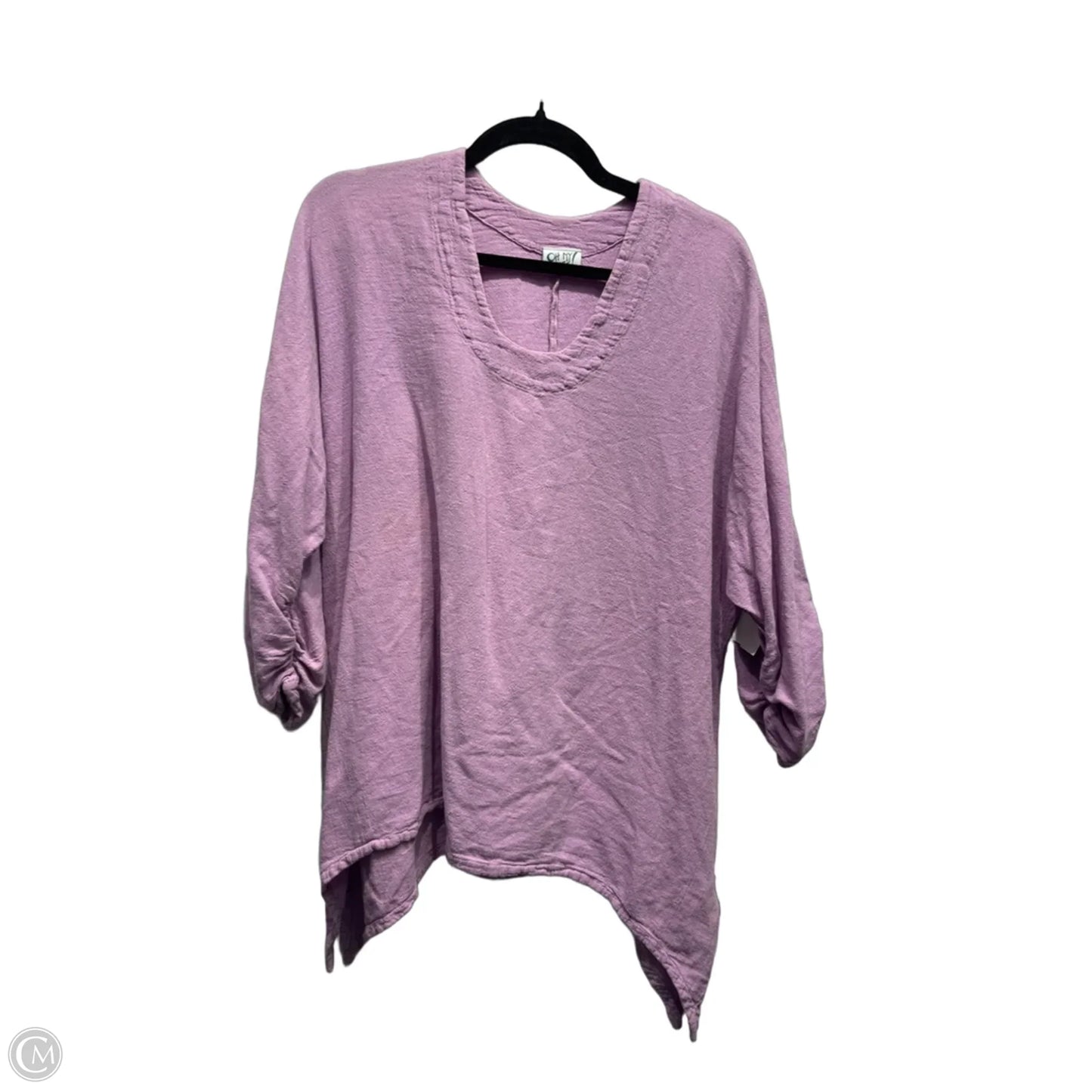 Top Short Sleeve By Oh My Gauze In Purple, Size: Xxl