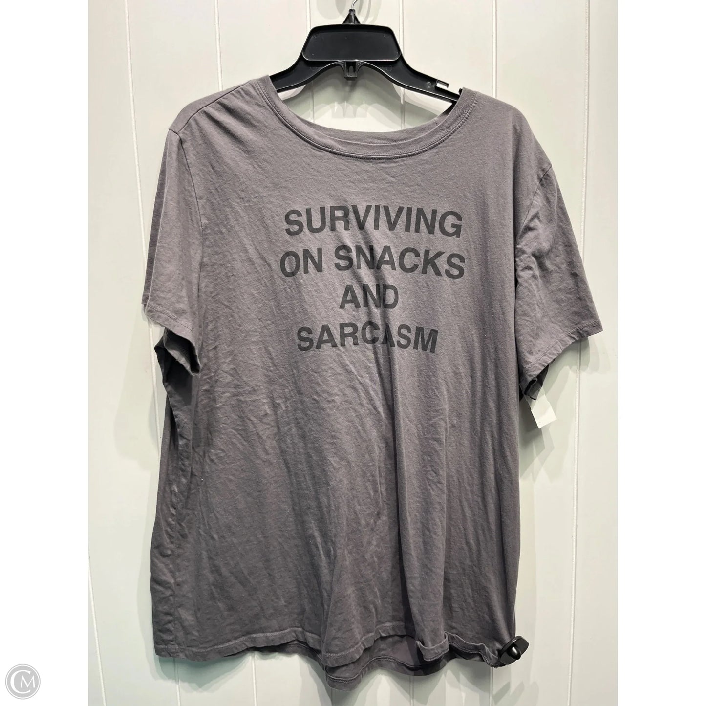 Top Short Sleeve Basic By Torrid In Grey, Size: 2x