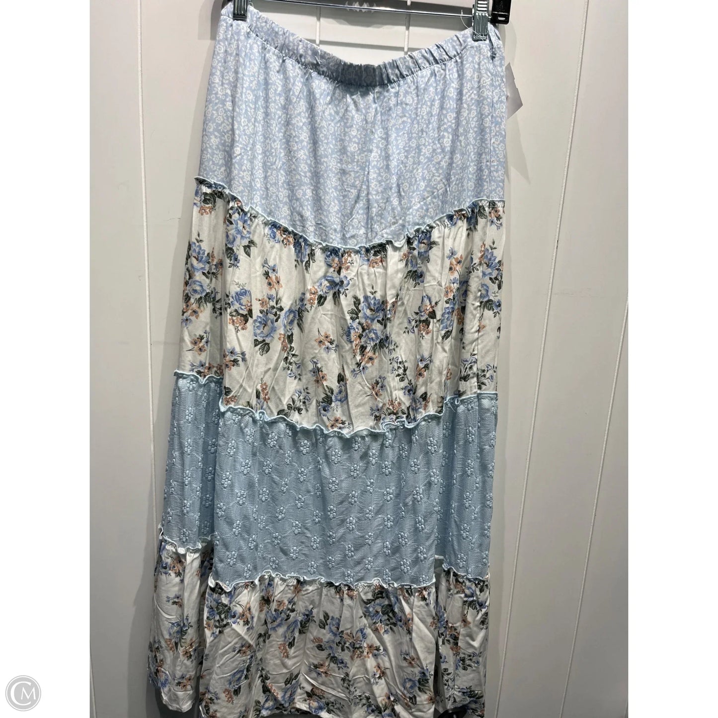 Skirt Maxi By No Comment In Blue & White, Size: L