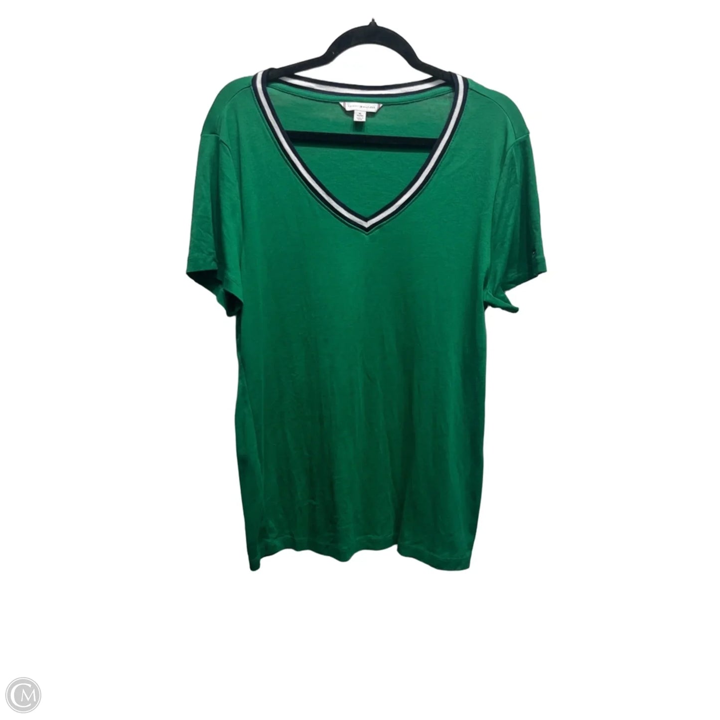 Top Short Sleeve By Tommy Hilfiger In Green, Size: Xl