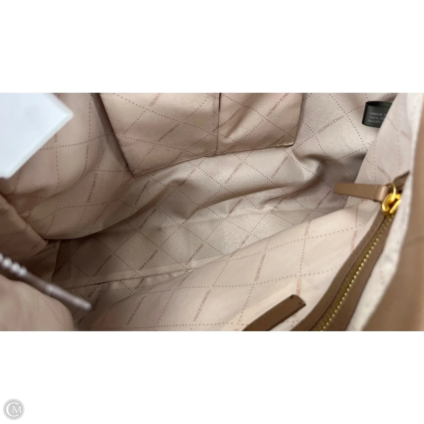 Handbag Leather By Vince Camuto, Size: Large