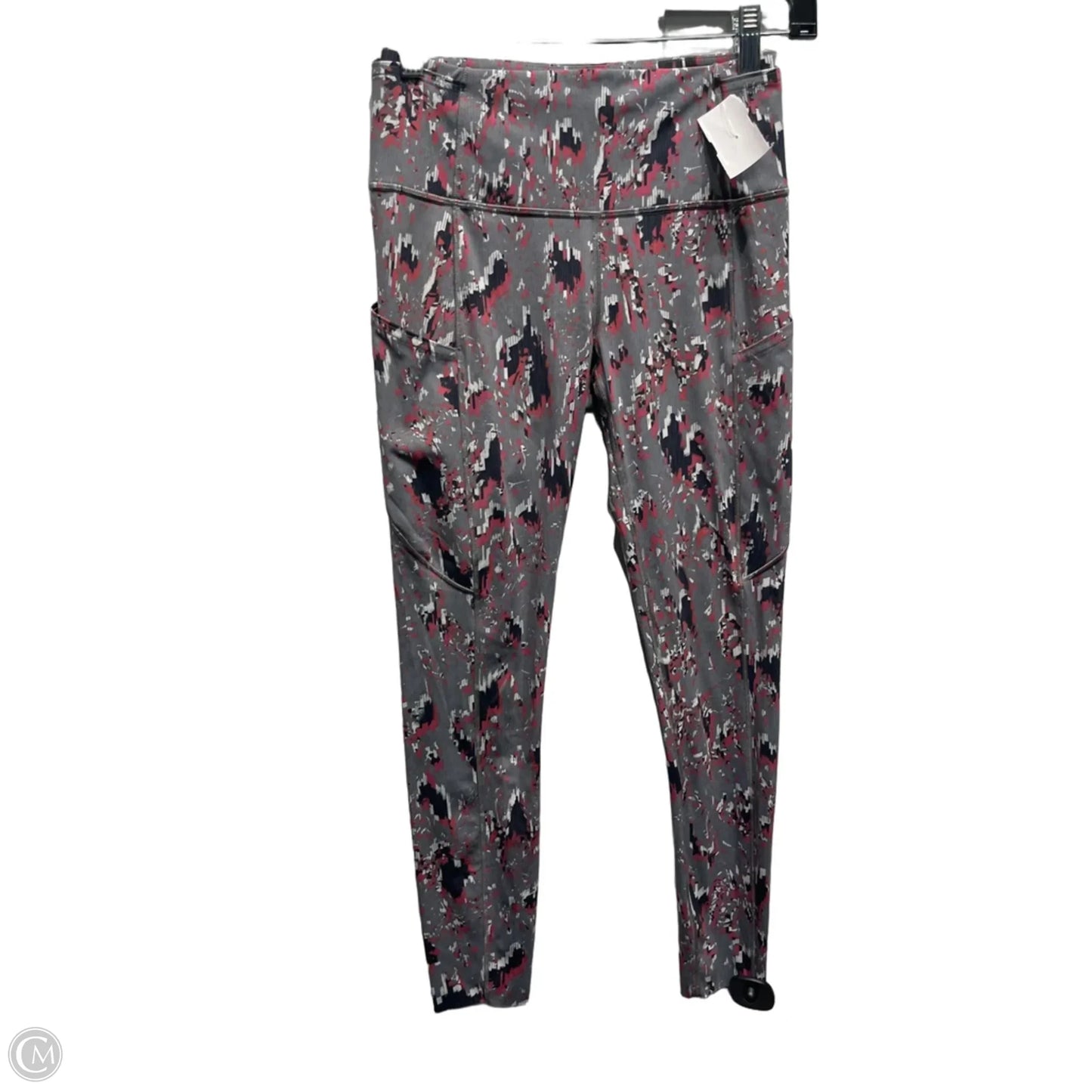 Athletic Leggings By Lululemon In Grey & Red, Size: 6