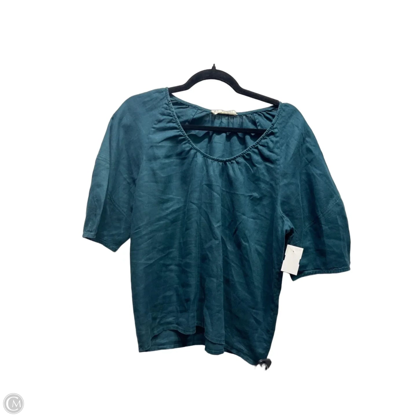 Top Short Sleeve By Everlane In Teal, Size: M