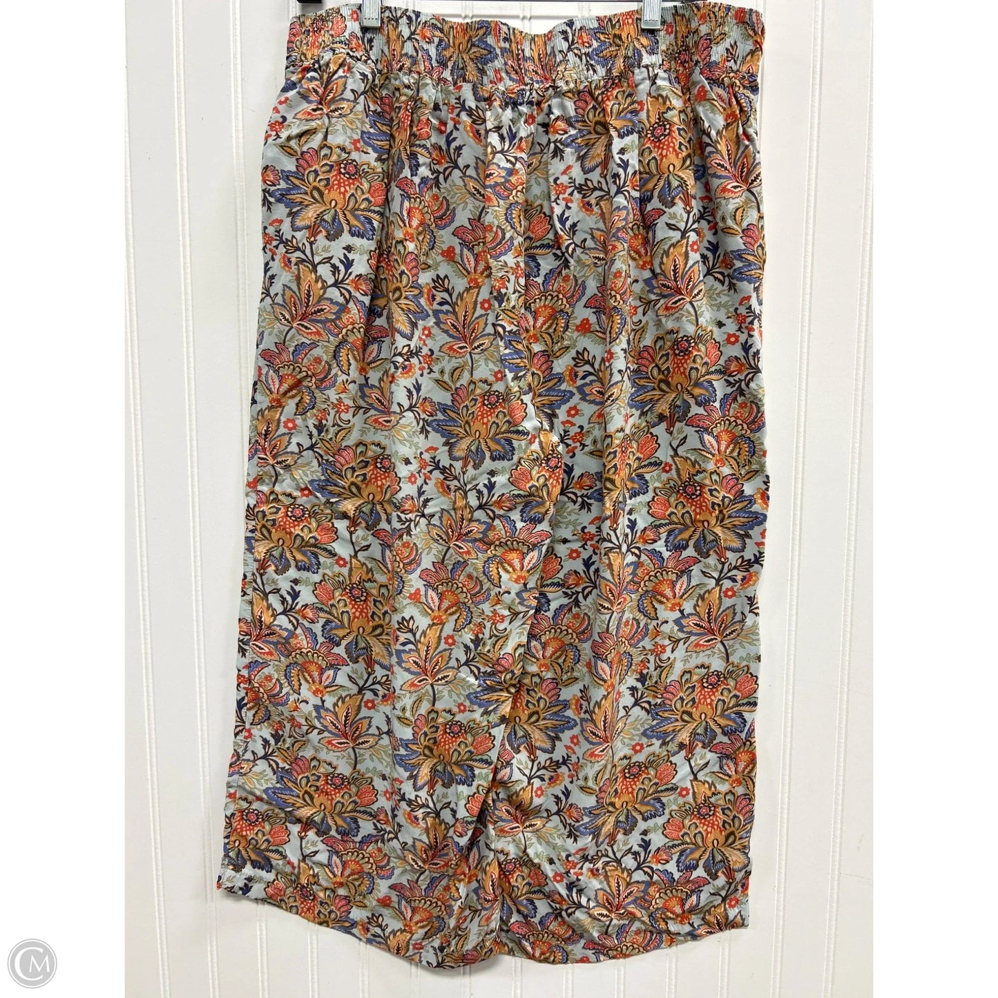 Pants Linen By Tahari In Floral Print, Size: 1x