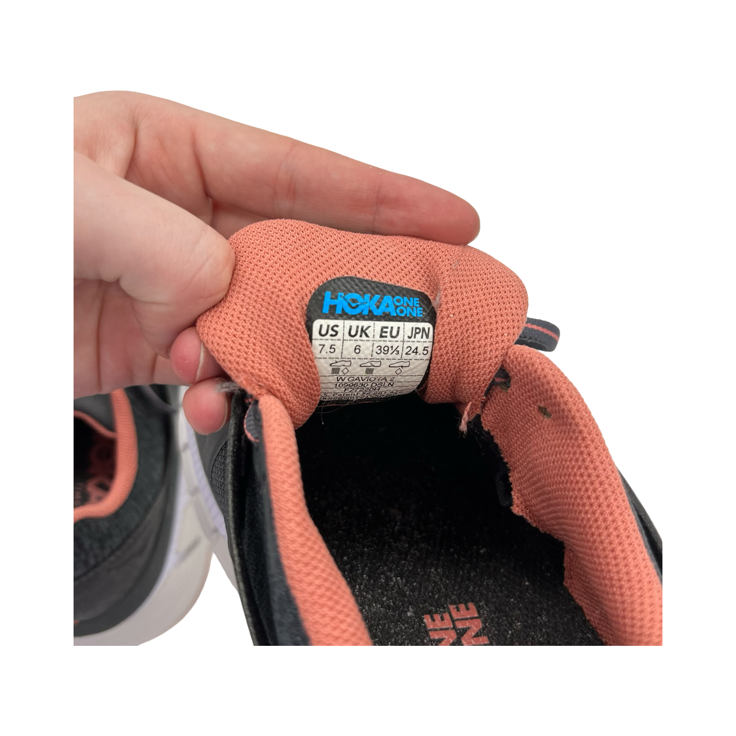 Shoes Athletic By Hoka In Grey & Orange, Size:7.5