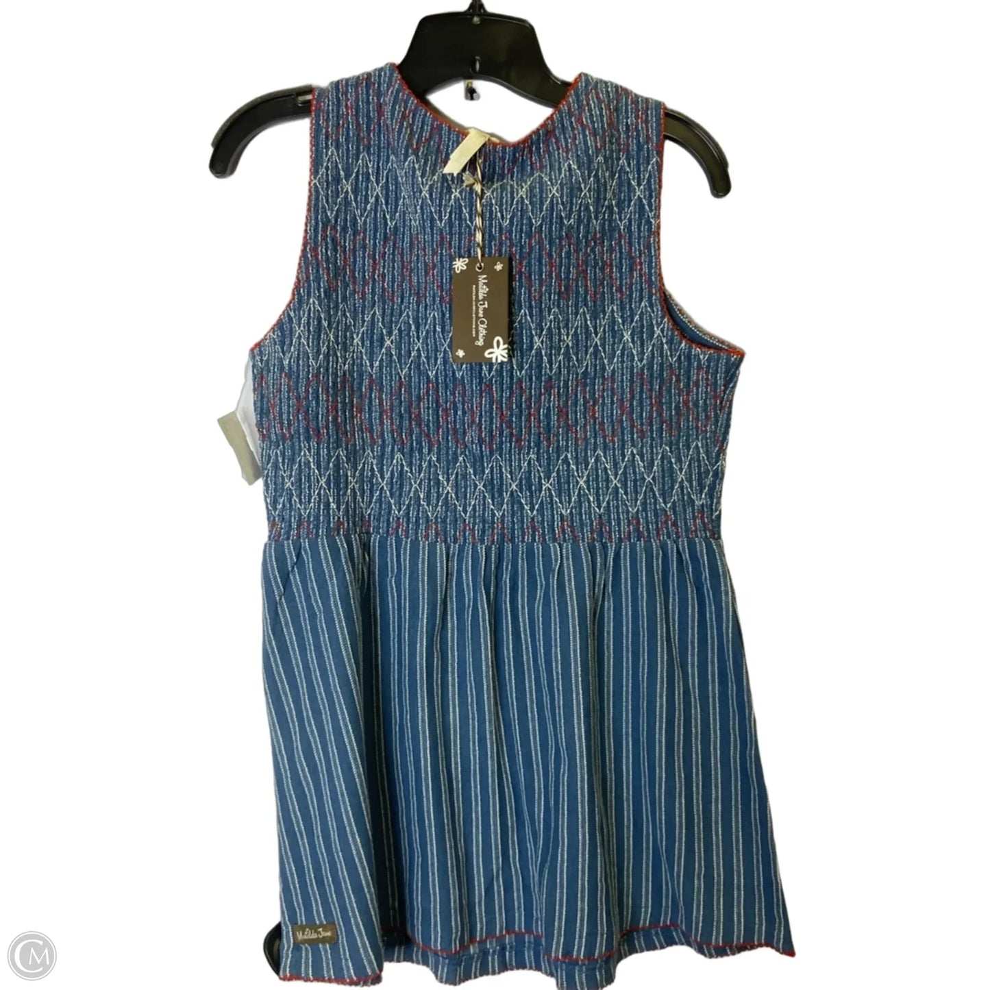 Top Sleeveless By Matilda Jane In Blue, Size: M