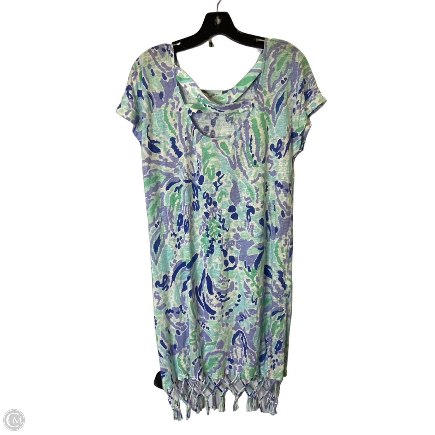 Dress Casual Short By Cmc In Blue & Green, Size: M