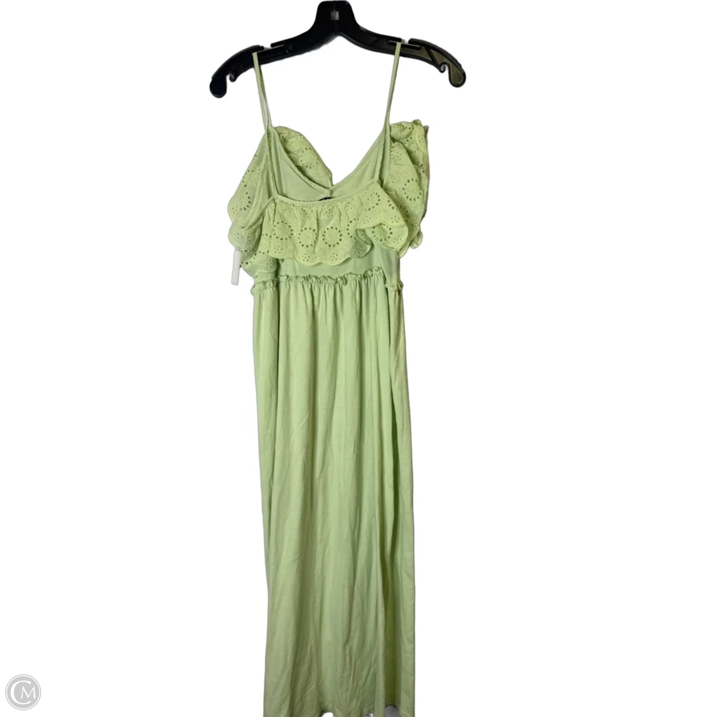Dress Casual Midi By Zara In Green, Size: M