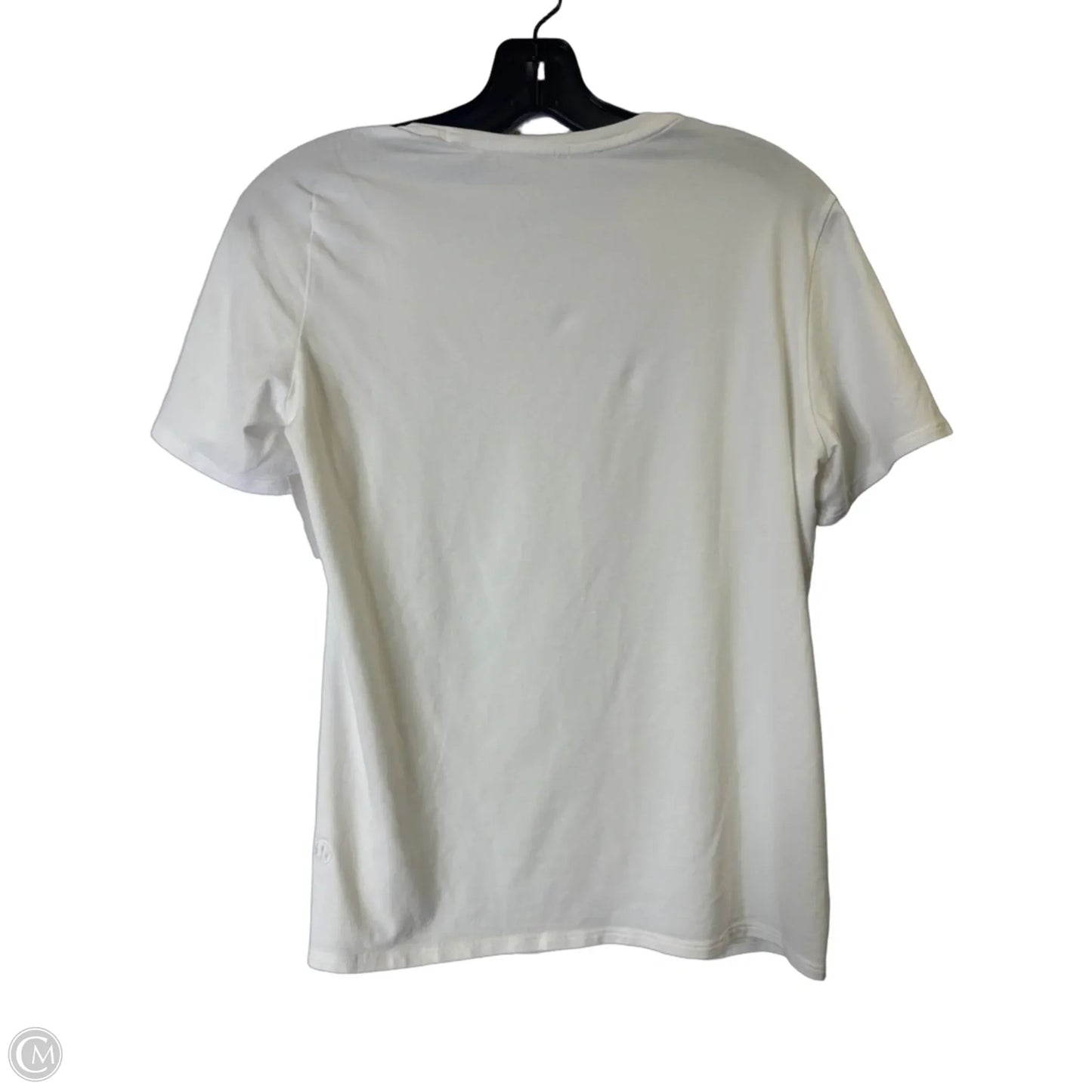 Athletic Top Short Sleeve By Lululemon In White, Size: S