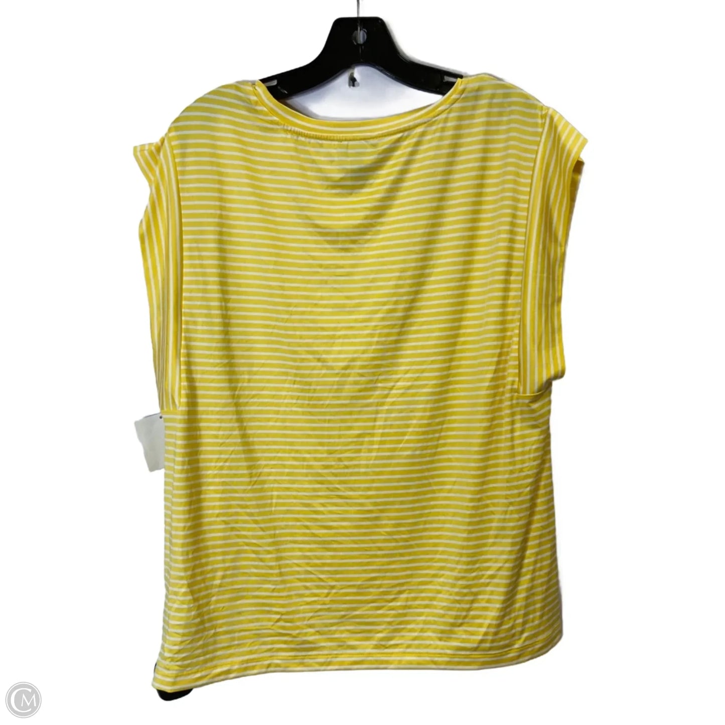 Top Short Sleeve By Jones New York In Yellow, Size: L