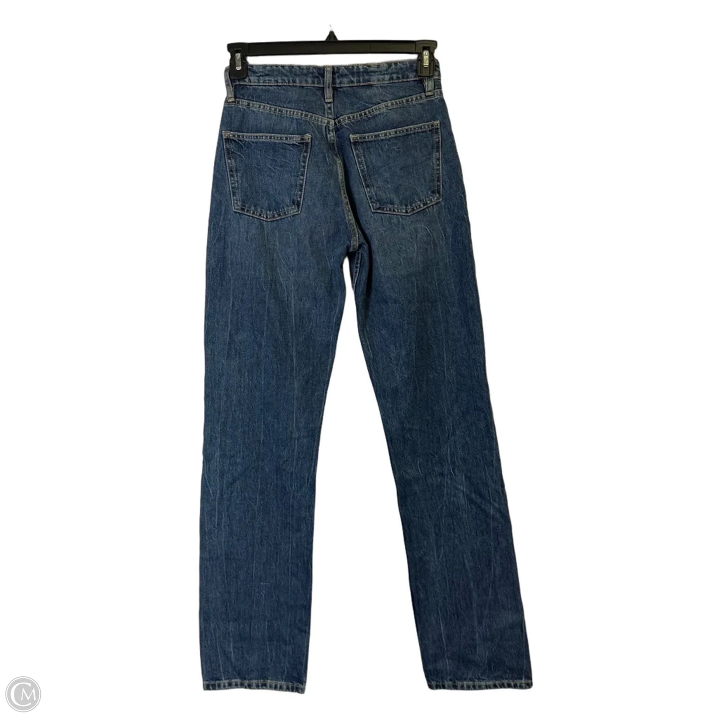 Jeans Straight By Zara In Blue Denim, Size: 4