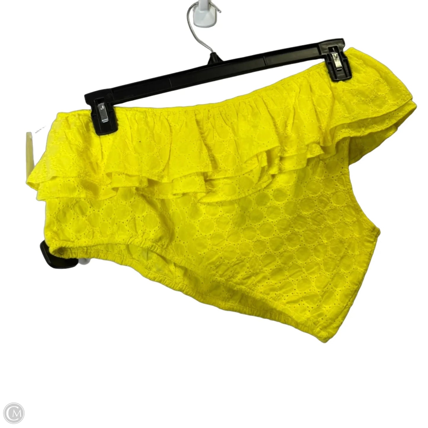 Top Short Sleeve By Zara In Yellow, Size: M