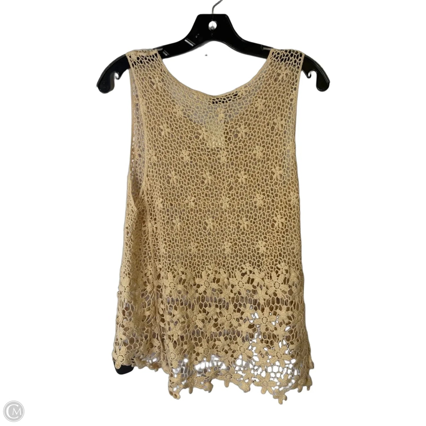 Top Sleeveless By Clothes Mentor In Tan, Size: L