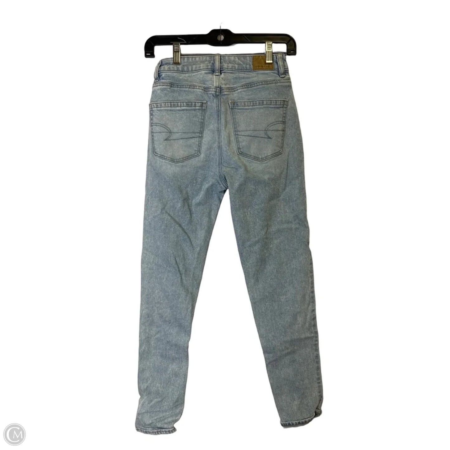 Jeans Straight By American Eagle In Blue Denim, Size: 0