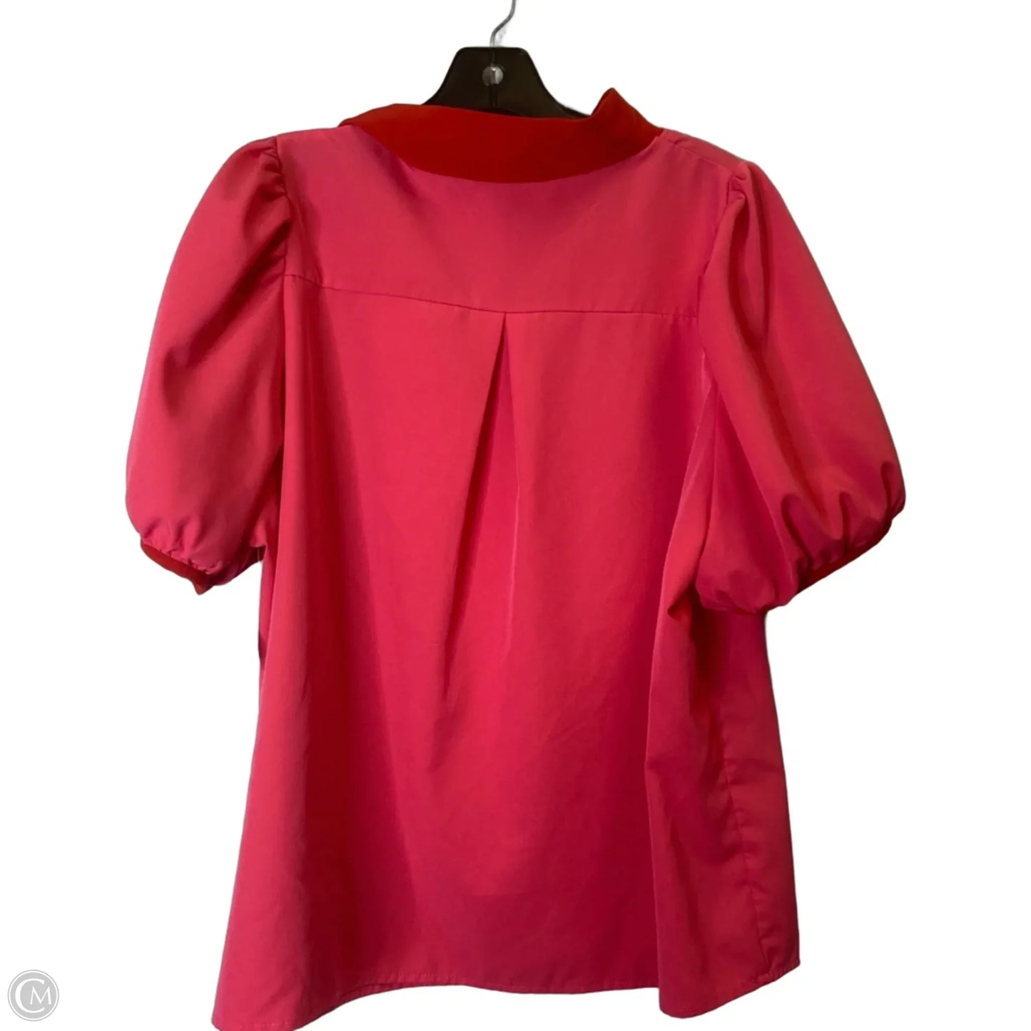 Blouse Short Sleeve By Clothes Mentor In Pink, Size: L