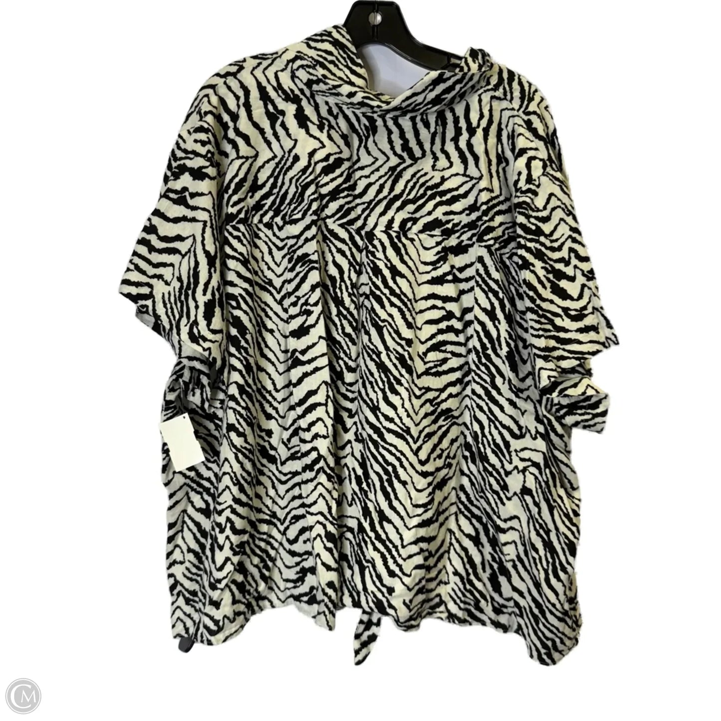 Top Short Sleeve By Ava & Viv In Animal Print, Size: 3x