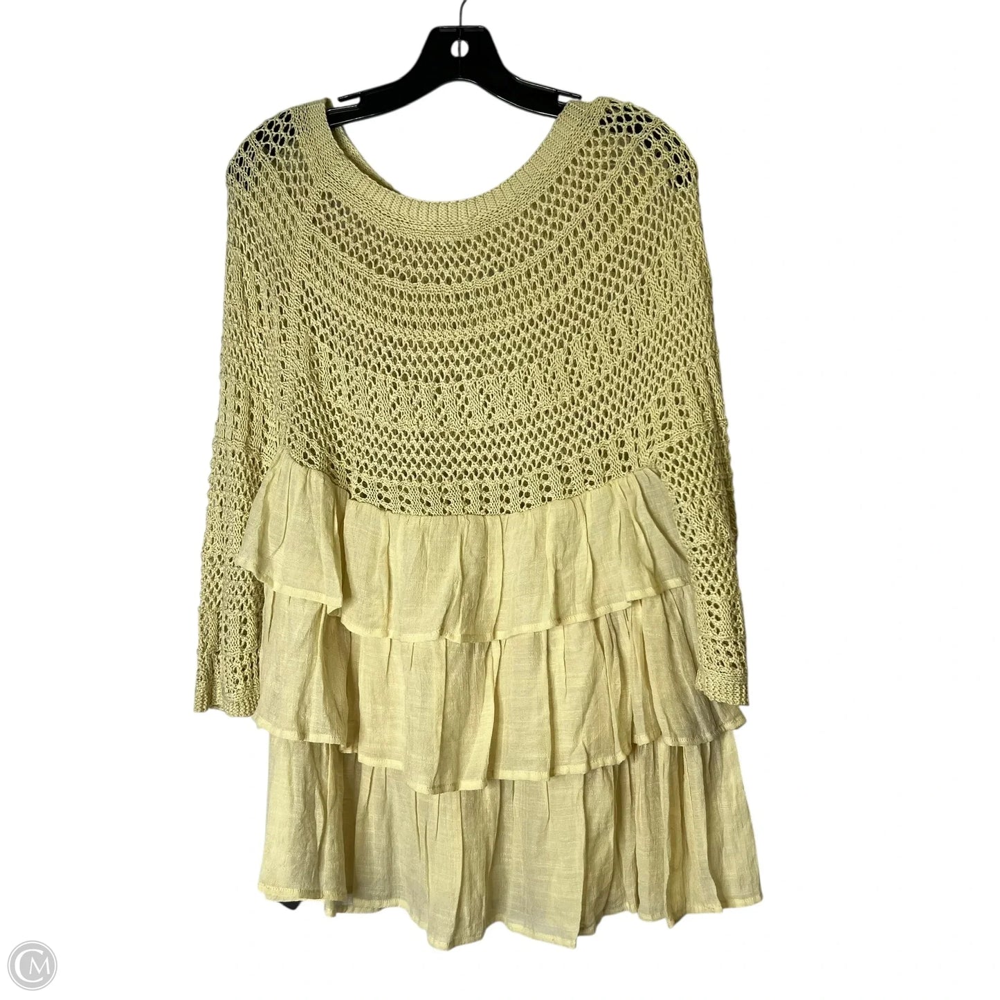 Top Long Sleeve By Entro In Cream, Size: S