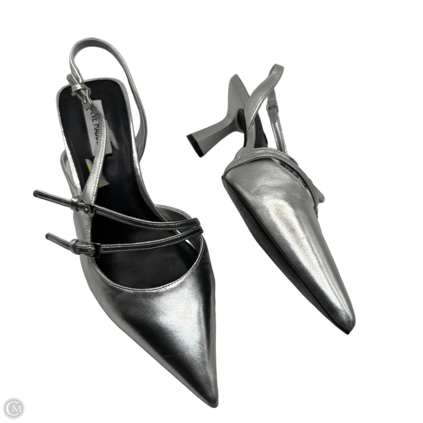 Shoes Heels Stiletto By Steve Madden In Silver, Size: 9
