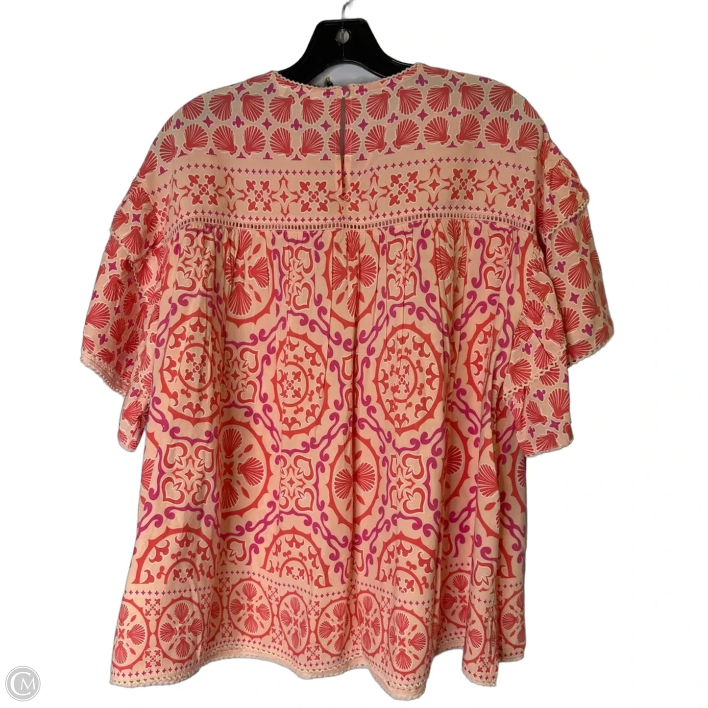 Blouse Short Sleeve By Crown And Ivy In Peach, Size: L
