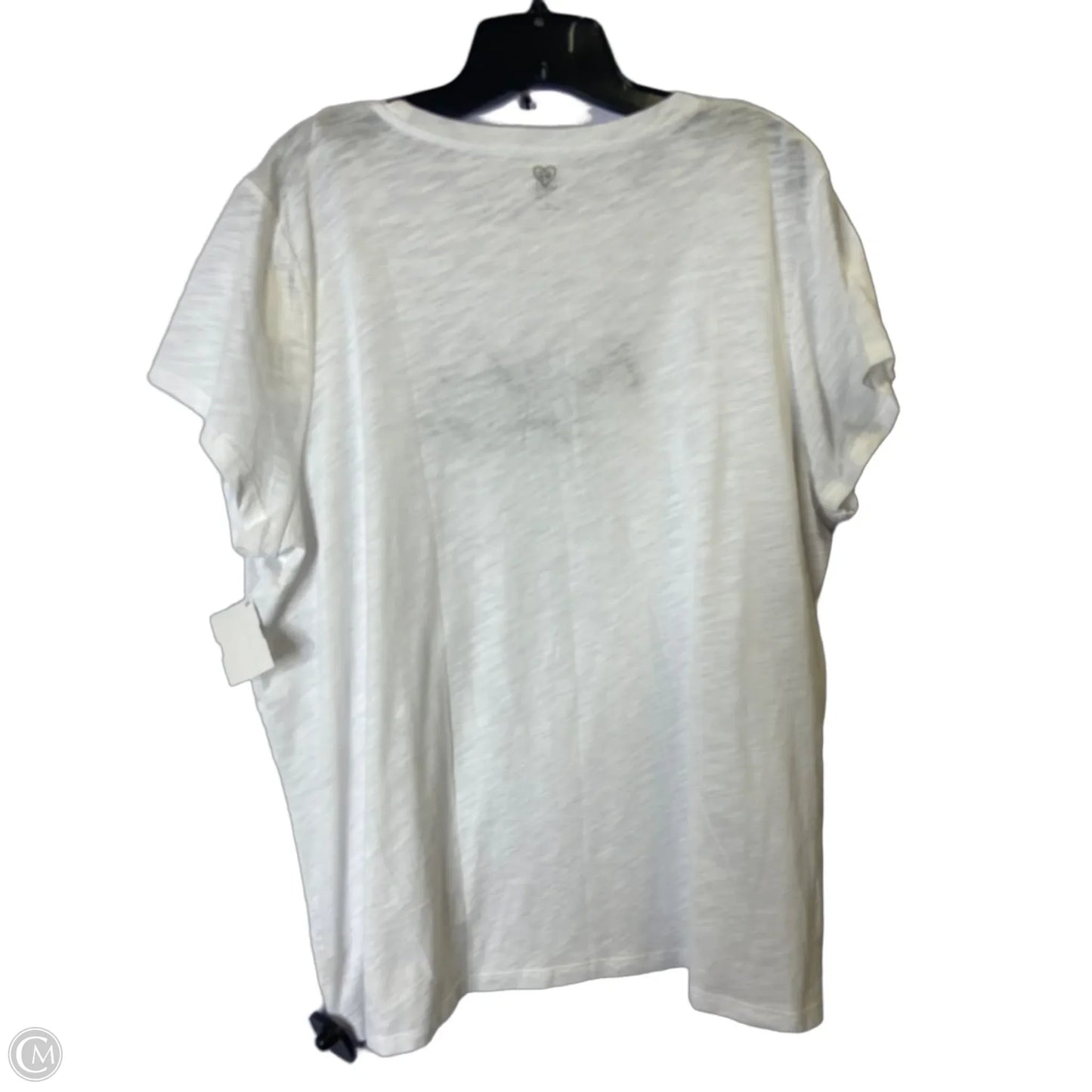 Top Short Sleeve Basic By Good Hart In White, Size: Xxl