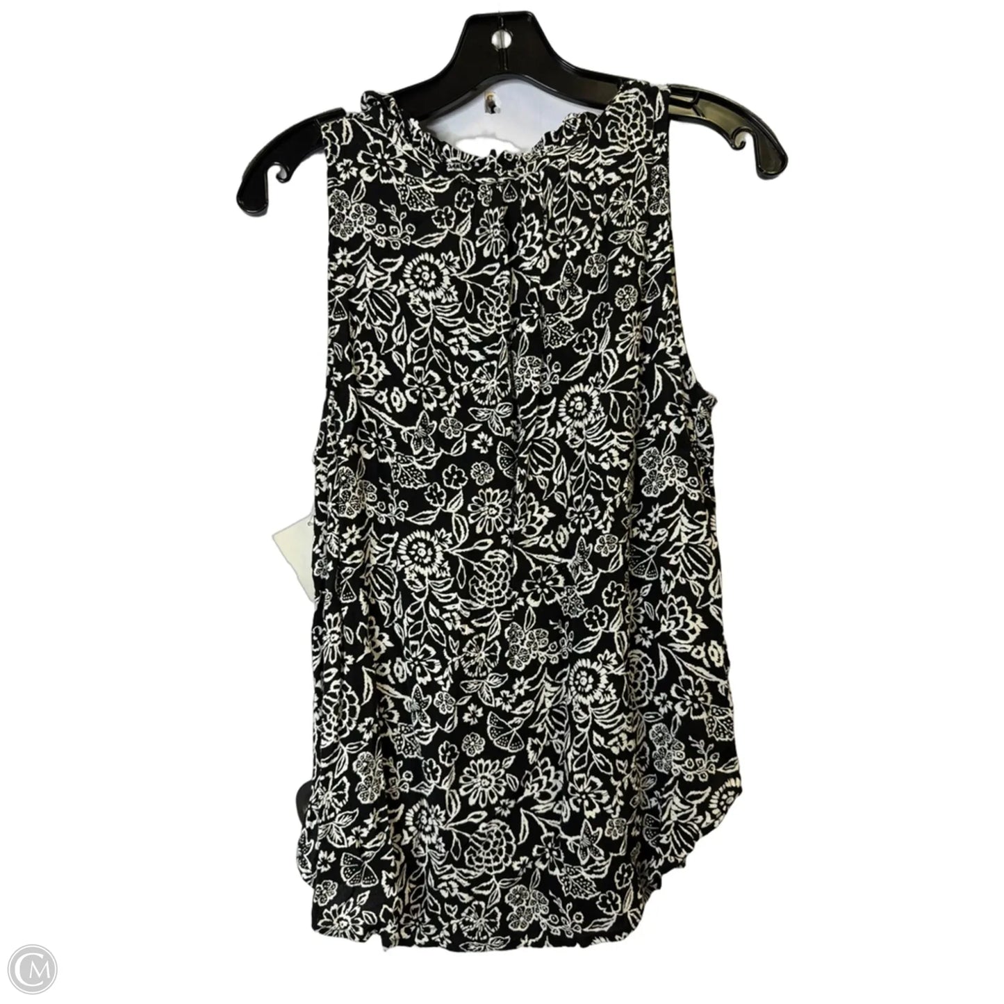 Top Sleeveless By Loft In Black, Size: M