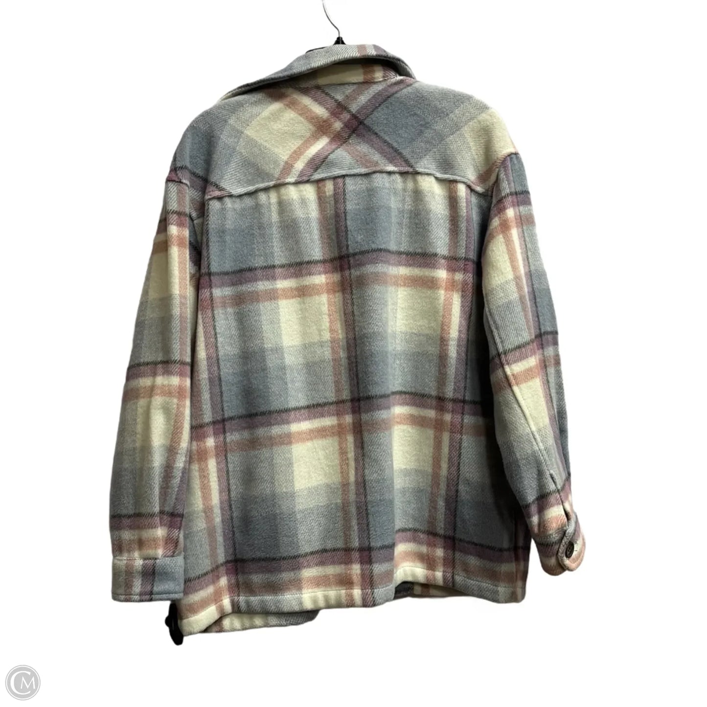 Jacket Shirt By Workshop In Blue, Size: S