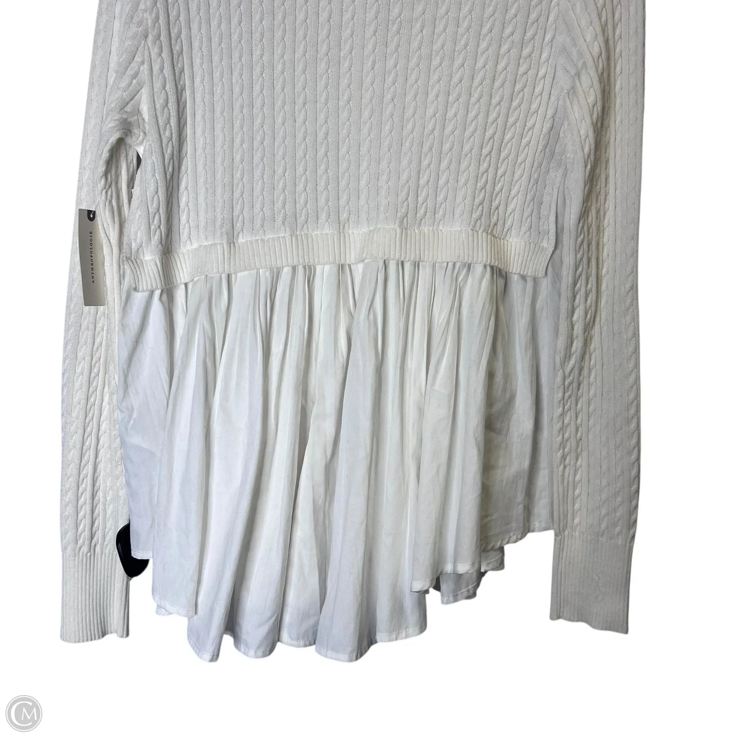 Blouse Long Sleeve By Anthropologie In White, Size: Xs
