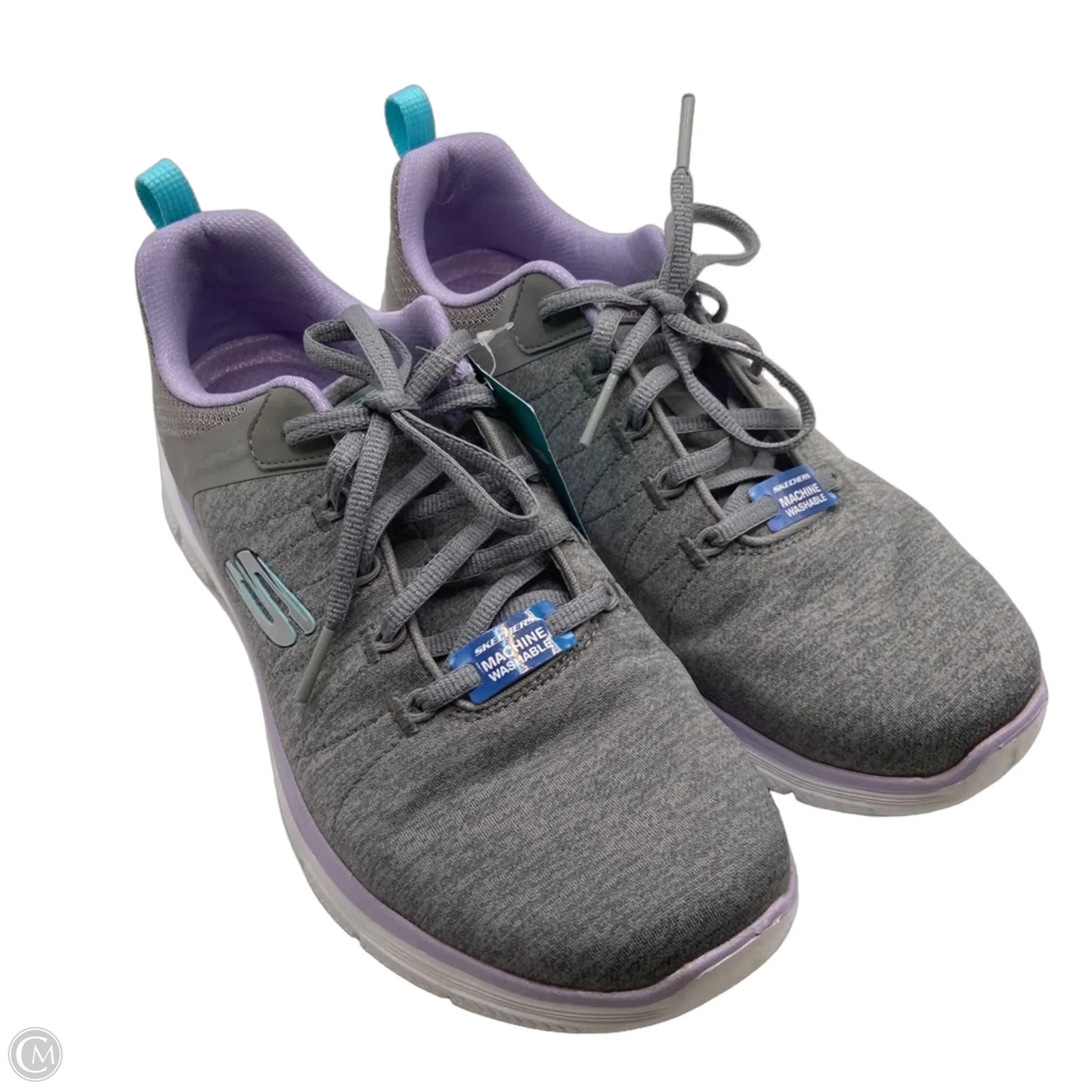 Shoes Sneakers By Skechers In Grey & Purple, Size: 9.5