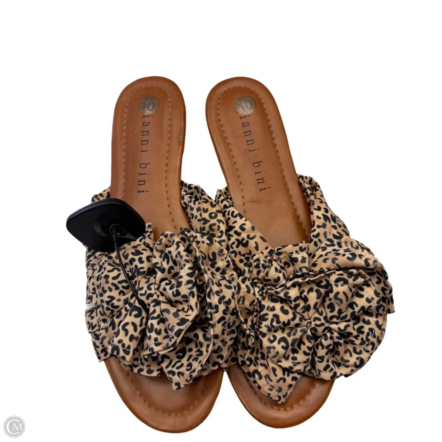 Sandals Flats By Gianni Bini In Animal Print, Size: 10
