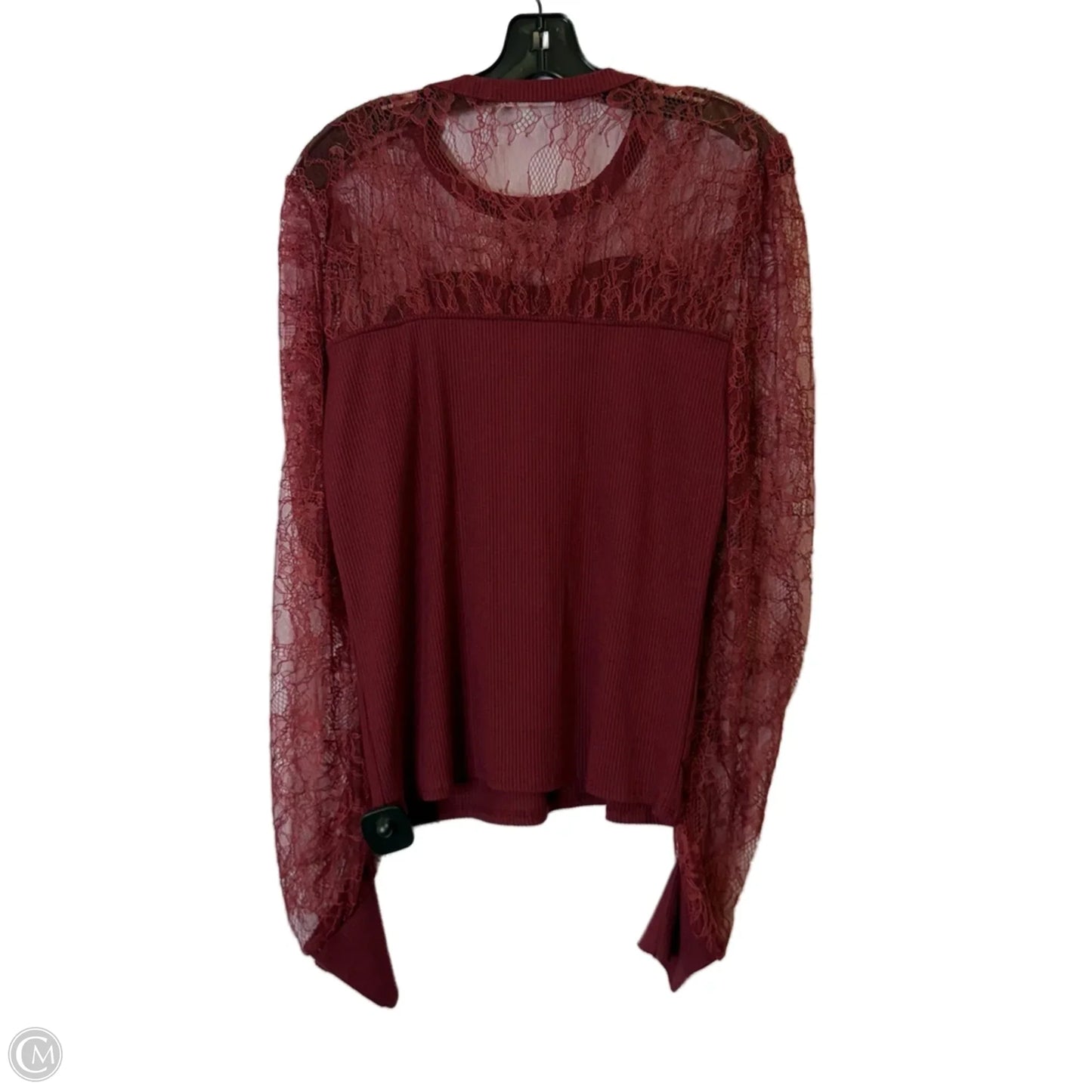Top Long Sleeve By Bke In Red, Size: L