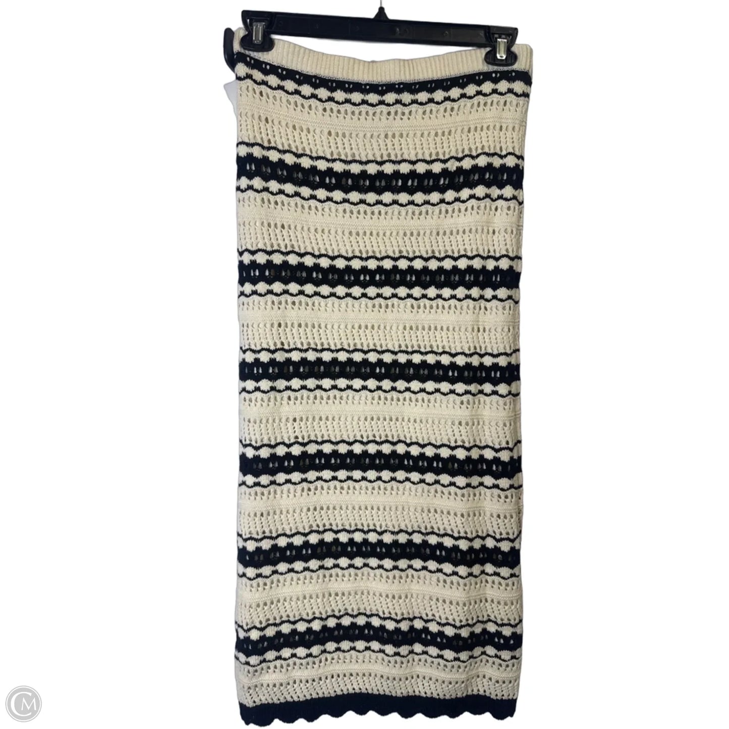 Skirt Maxi By Freshman In Black & Cream, Size: M