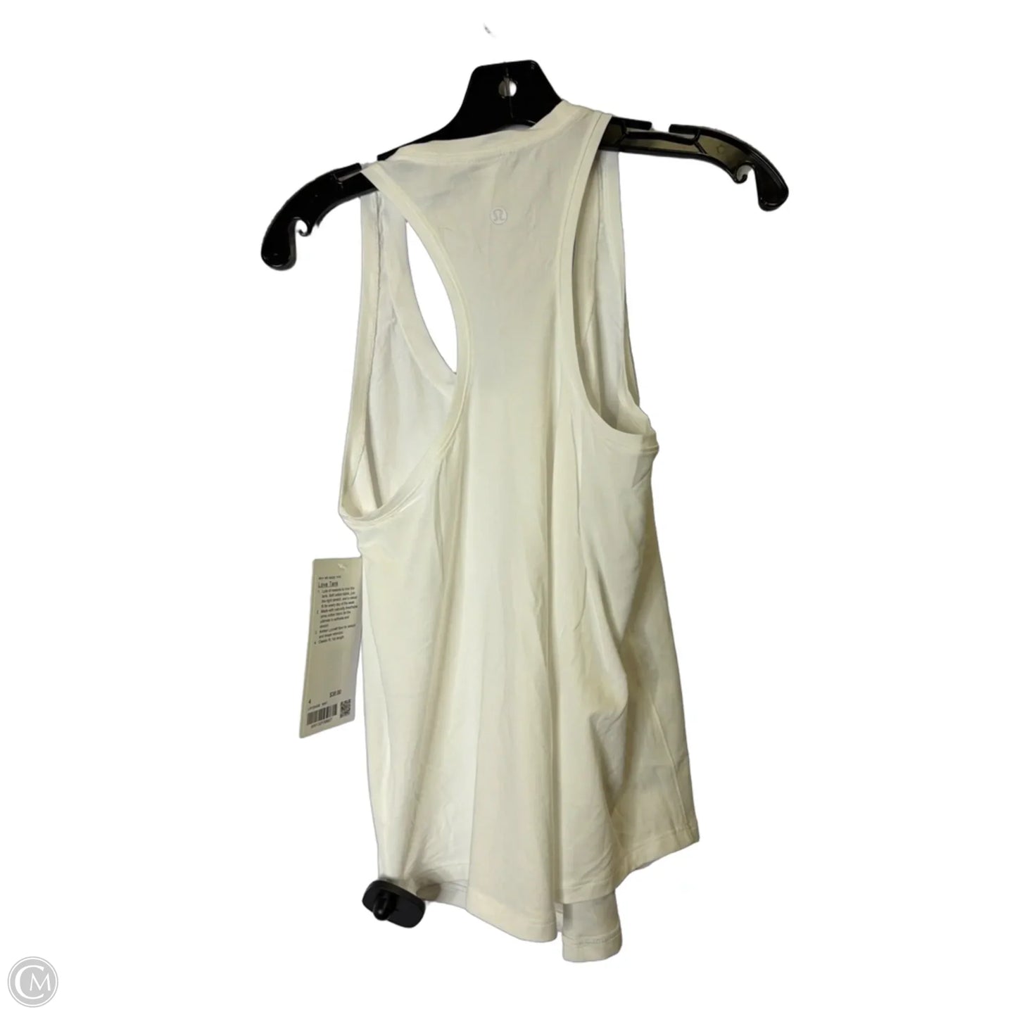 Athletic Tank Top By Lululemon In White, Size: 4