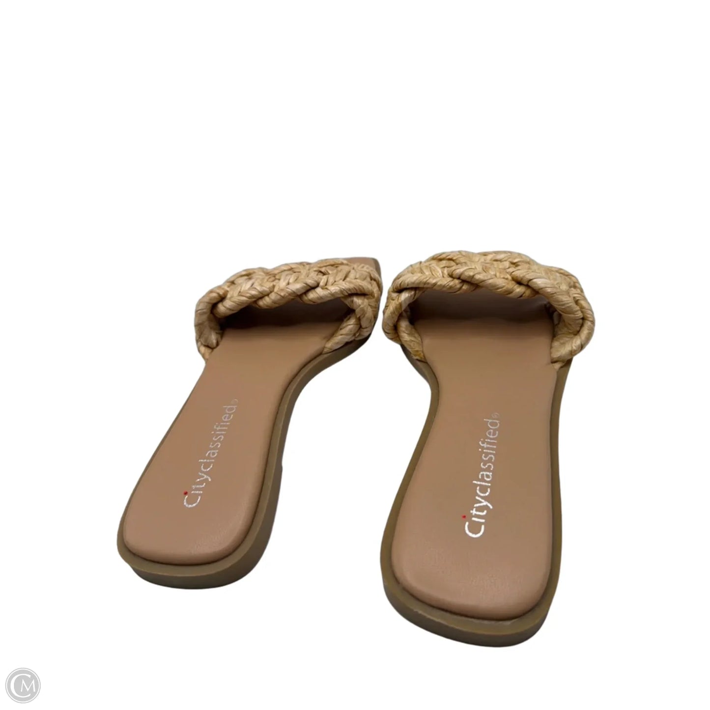 Sandals Flats By City Classified In Tan, Size: 5.5