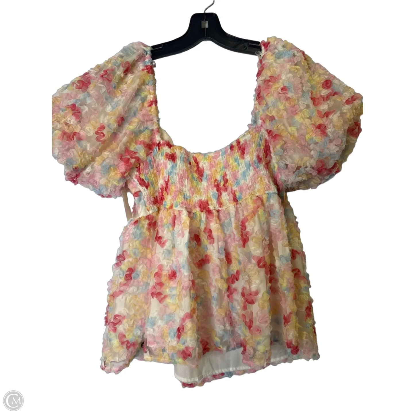 Top Short Sleeve By &merci In Floral Print, Size: L