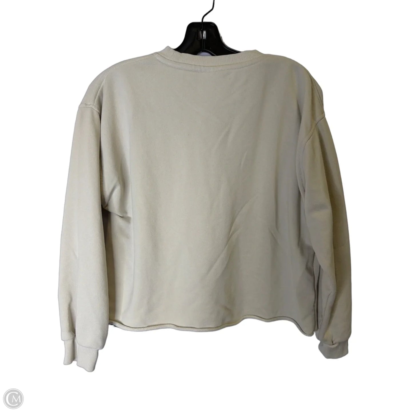 Athletic Sweatshirt Crewneck By Nike Apparel In Cream, Size: L