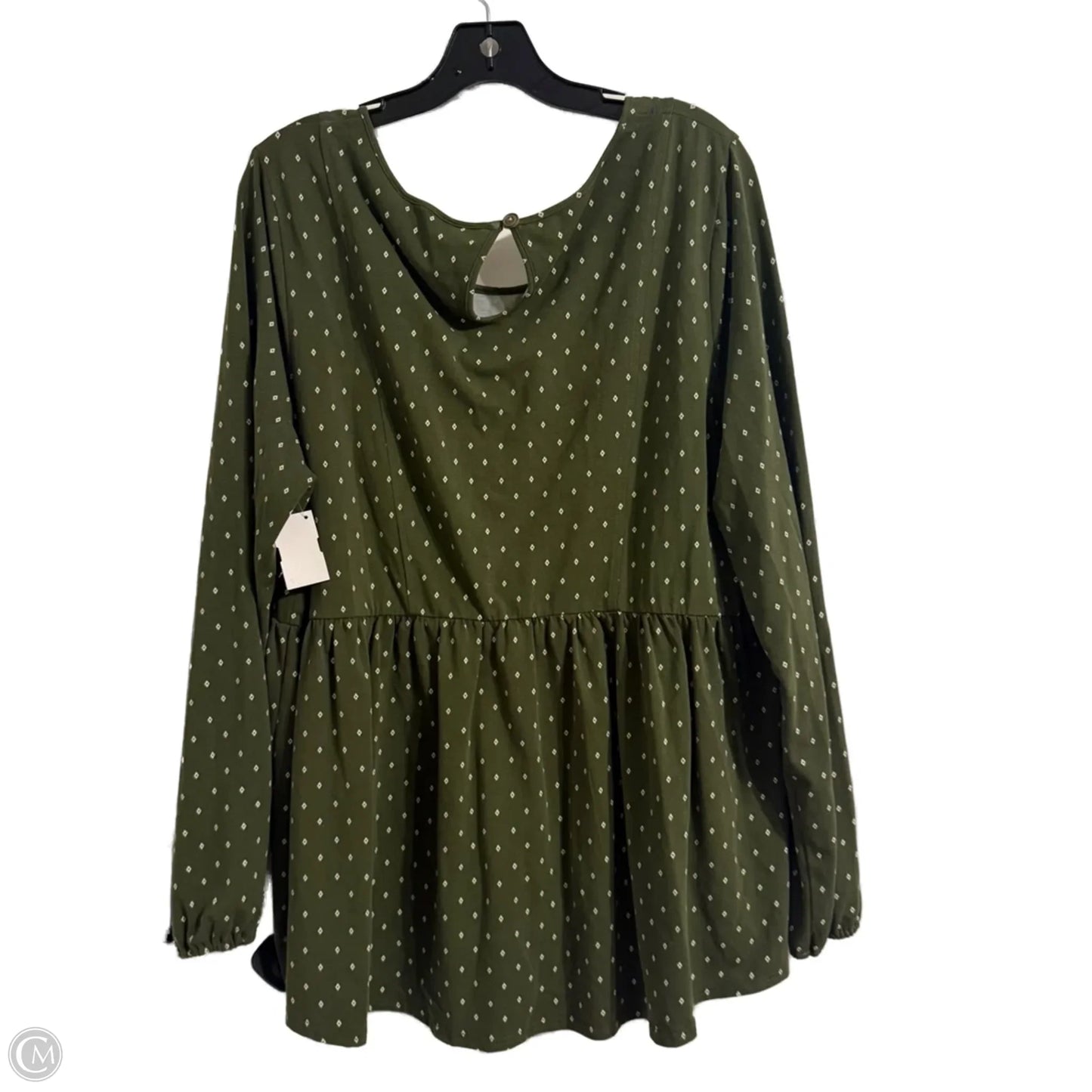 Top Long Sleeve By Matilda Jane In Green, Size: Xxl
