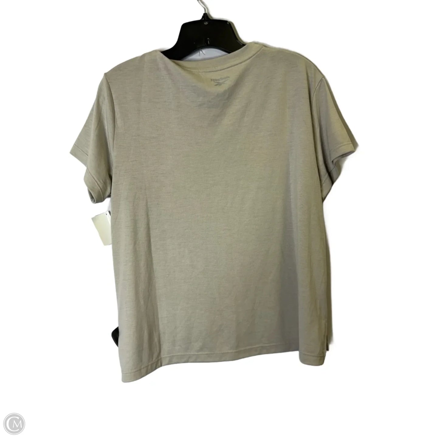 Athletic Top Short Sleeve By Reebok In Grey, Size: M