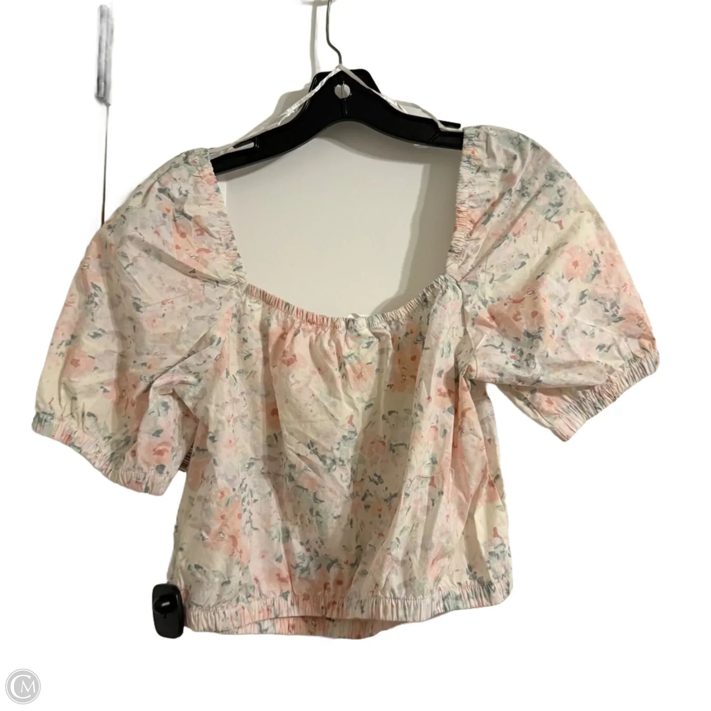 Top Short Sleeve By H&m In Floral Print, Size: S