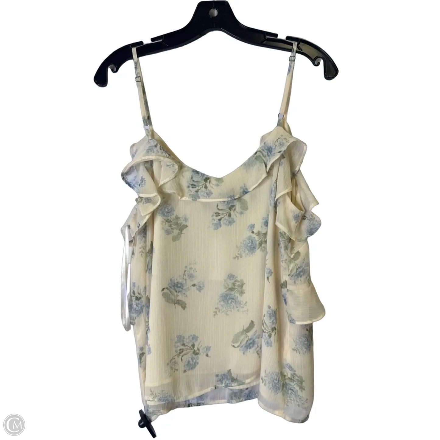 Blouse Sleeveless By Loft In Cream, Size: L