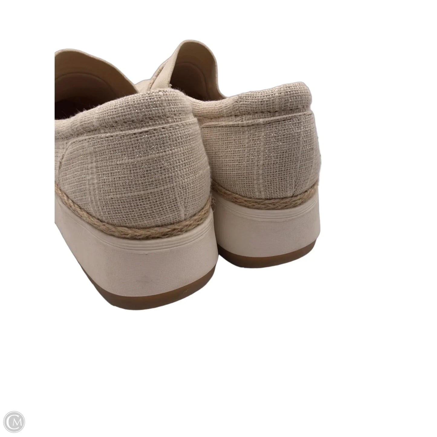 Shoes Flats By Clarks In Cream, Size: 10
