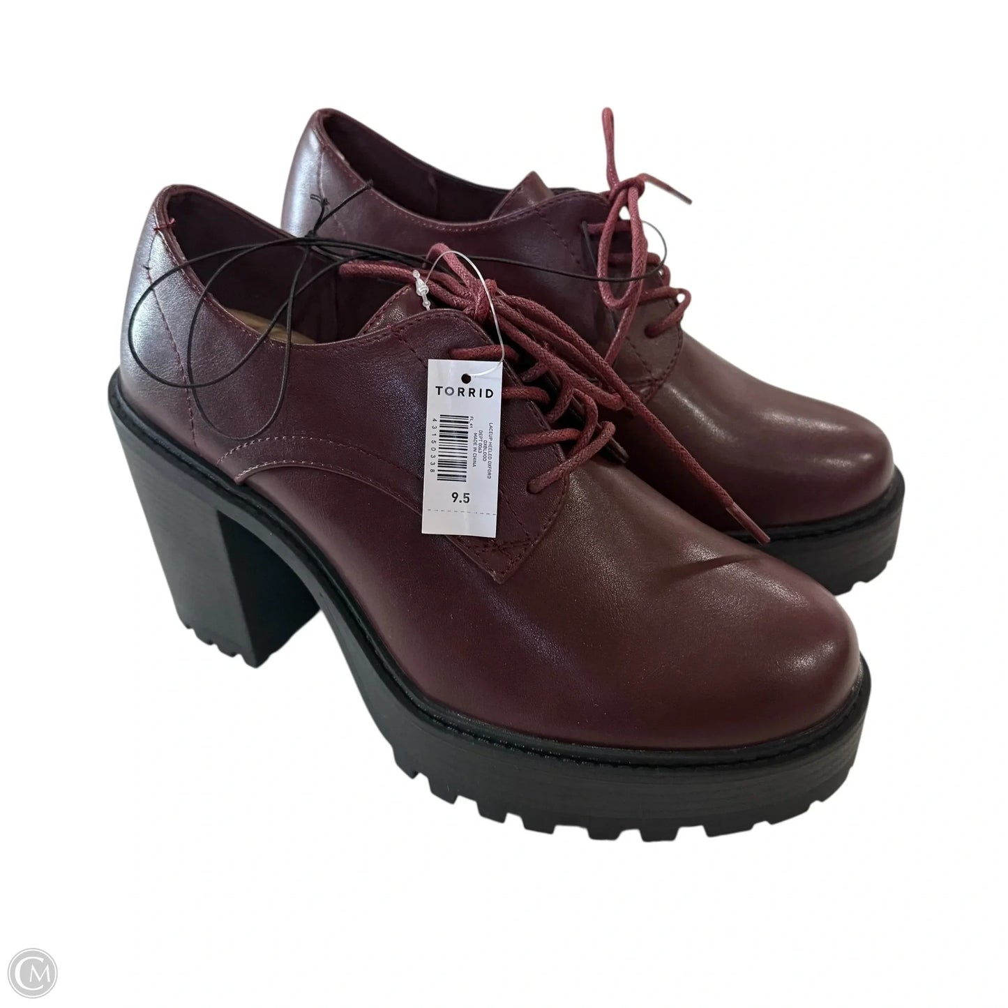 Shoes Heels Block By Torrid In Maroon, Size: 9.5