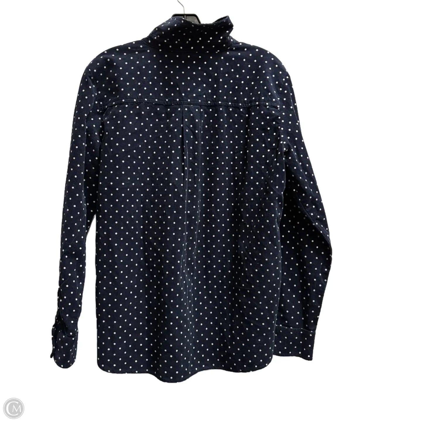 Top Long Sleeve By Loft In Polkadot Pattern, Size: M