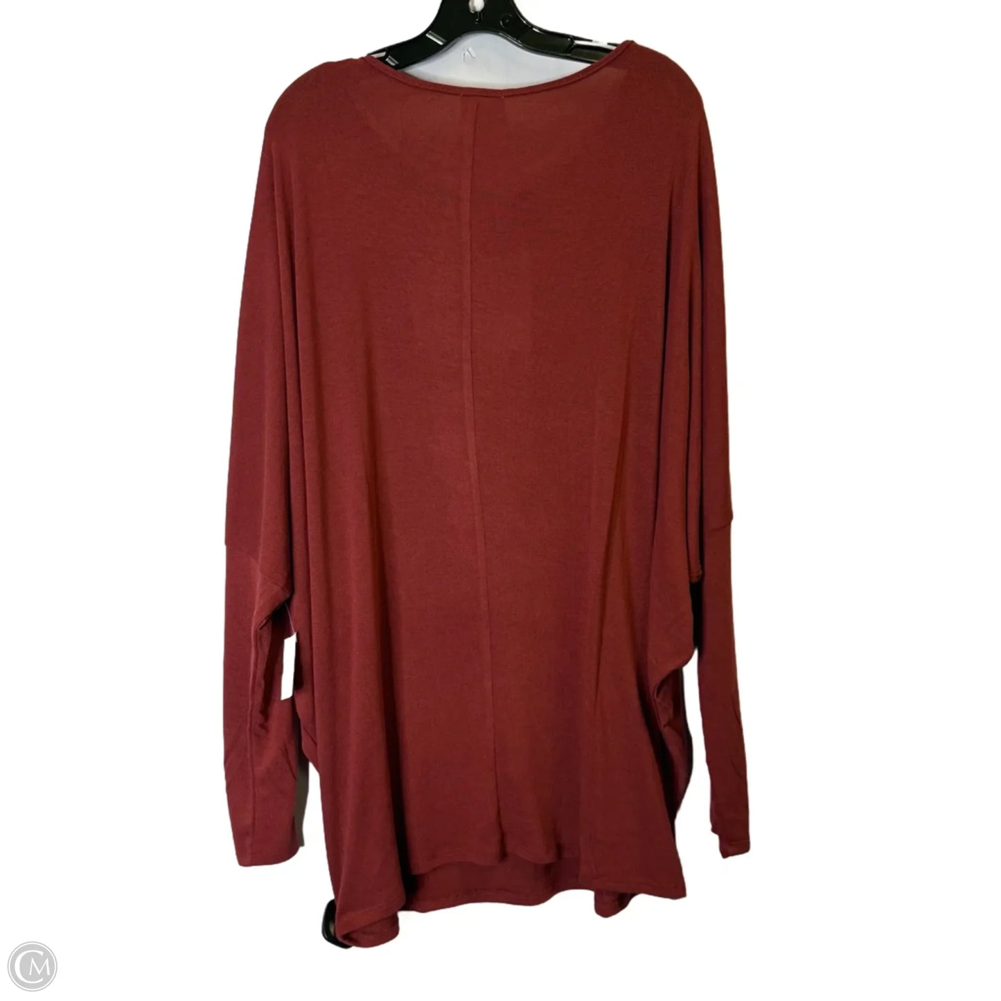 Top Long Sleeve Basic By Andree By Unit In Red, Size: 2x