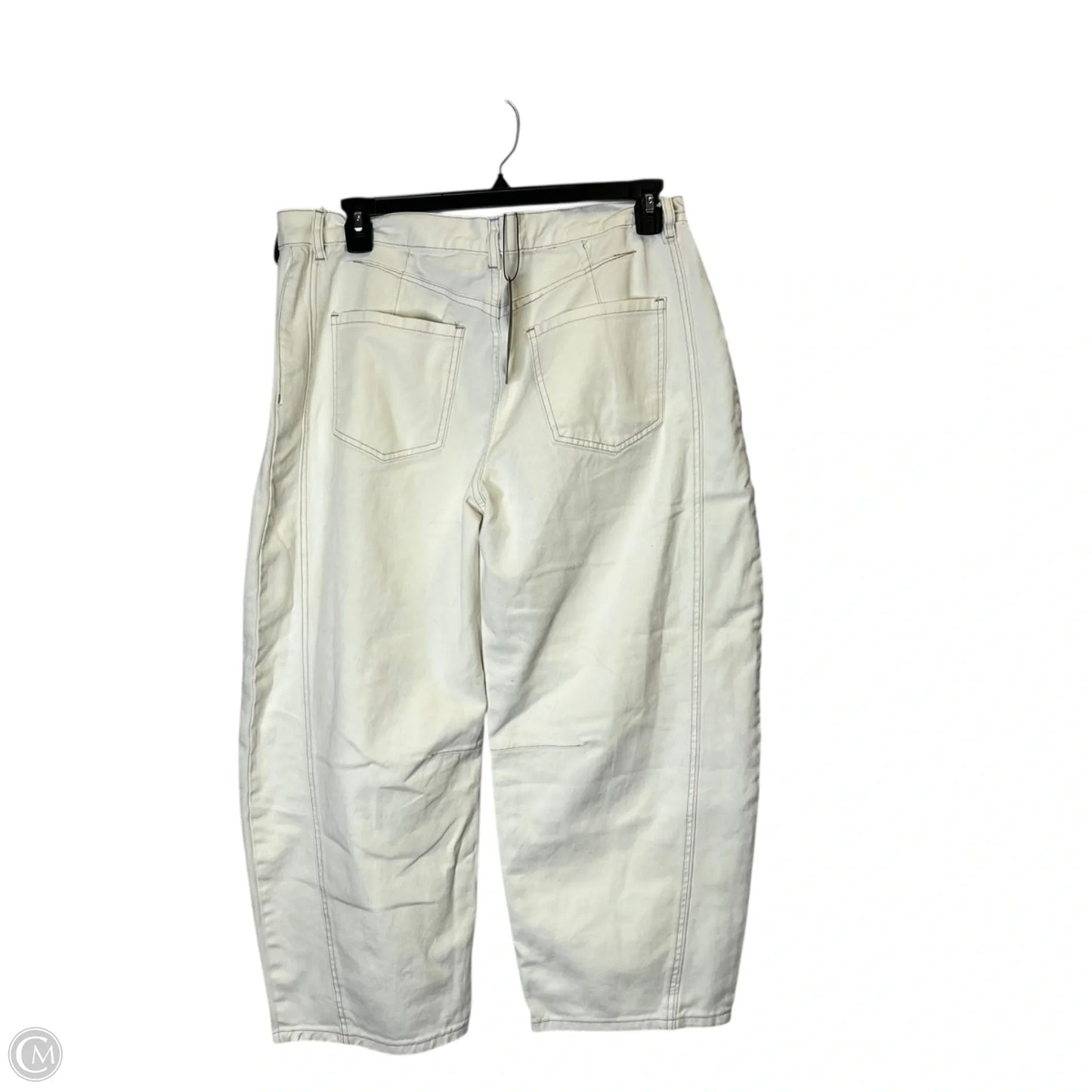 Jeans Wide Leg By Fashion Nova In Cream, Size: L