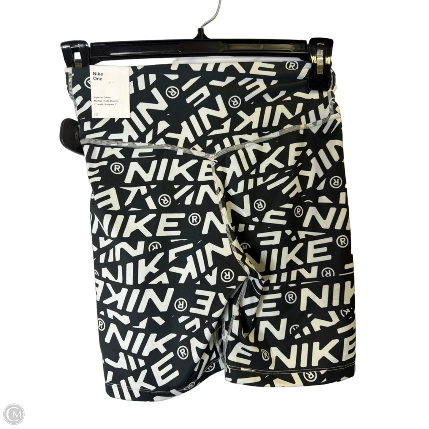 Athletic Shorts By Nike Apparel In Black & White, Size: S