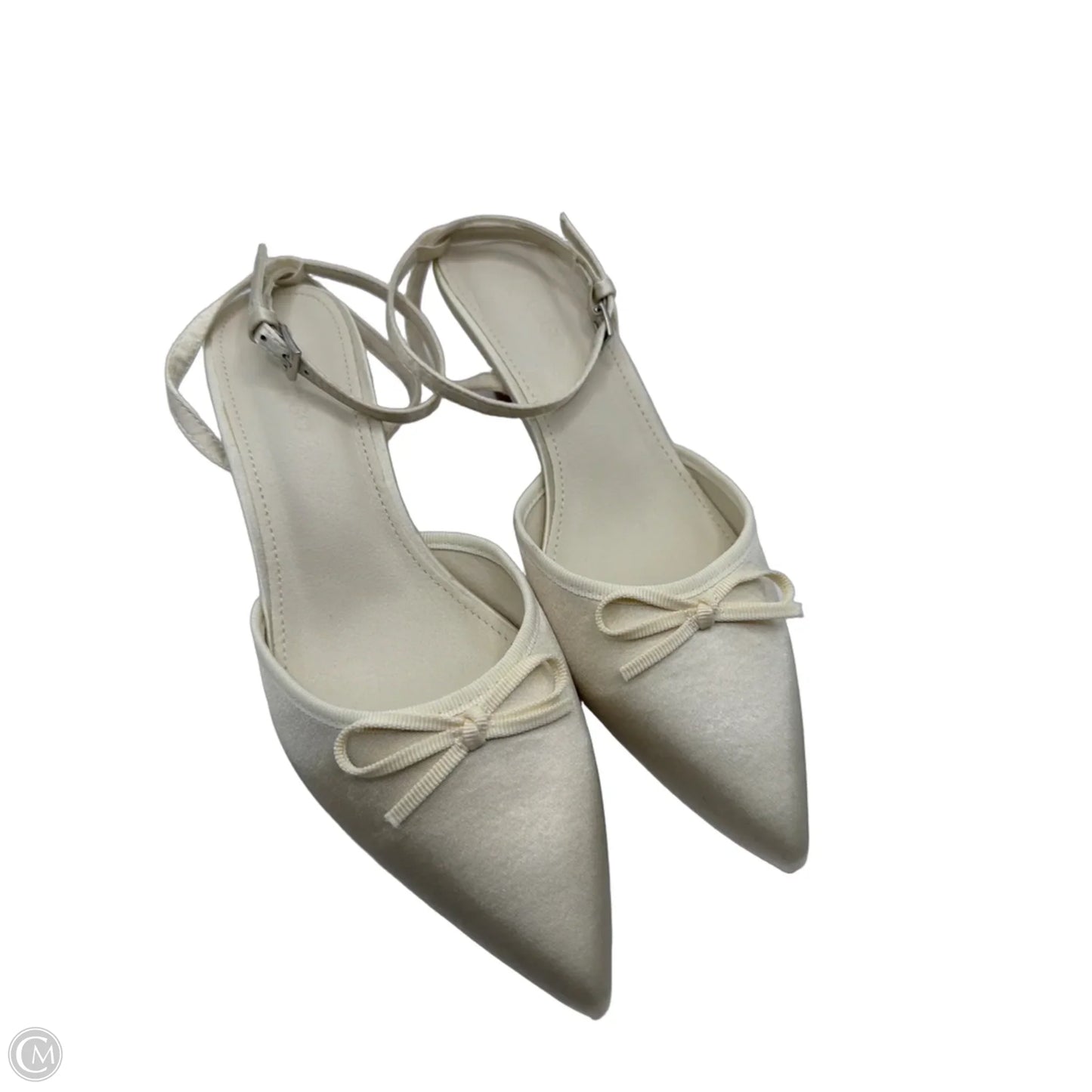 Shoes Heels Kitten By Clothes Mentor In Cream, Size: 7.5