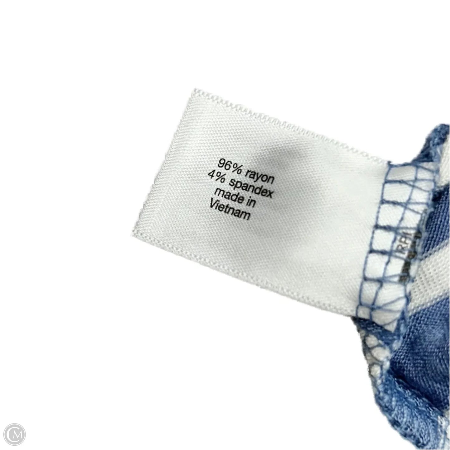 Top Short Sleeve By Lane Bryant In Blue & White, Size: 4x