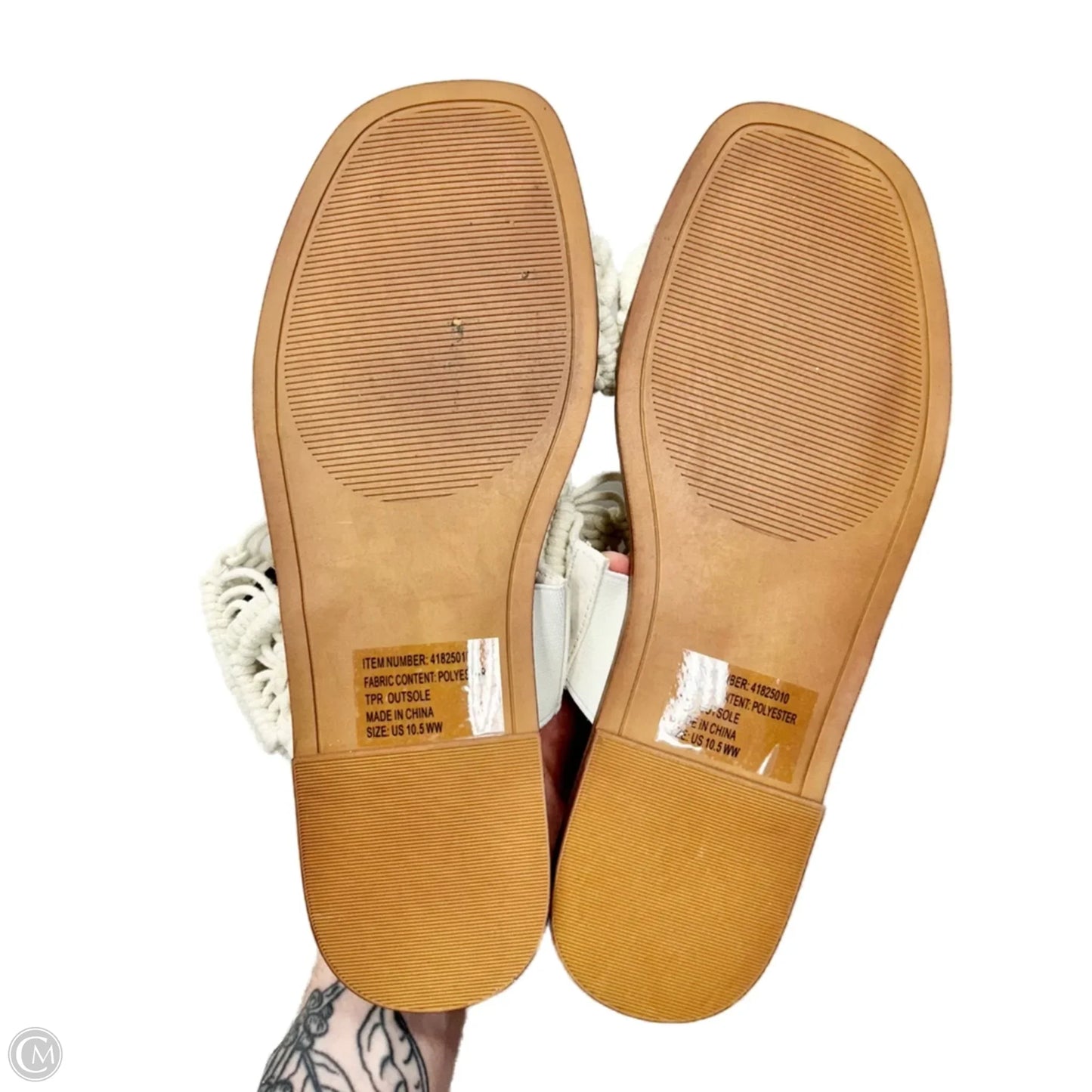 Sandals Flats By Torrid In Cream & Tan, Size: 10.5