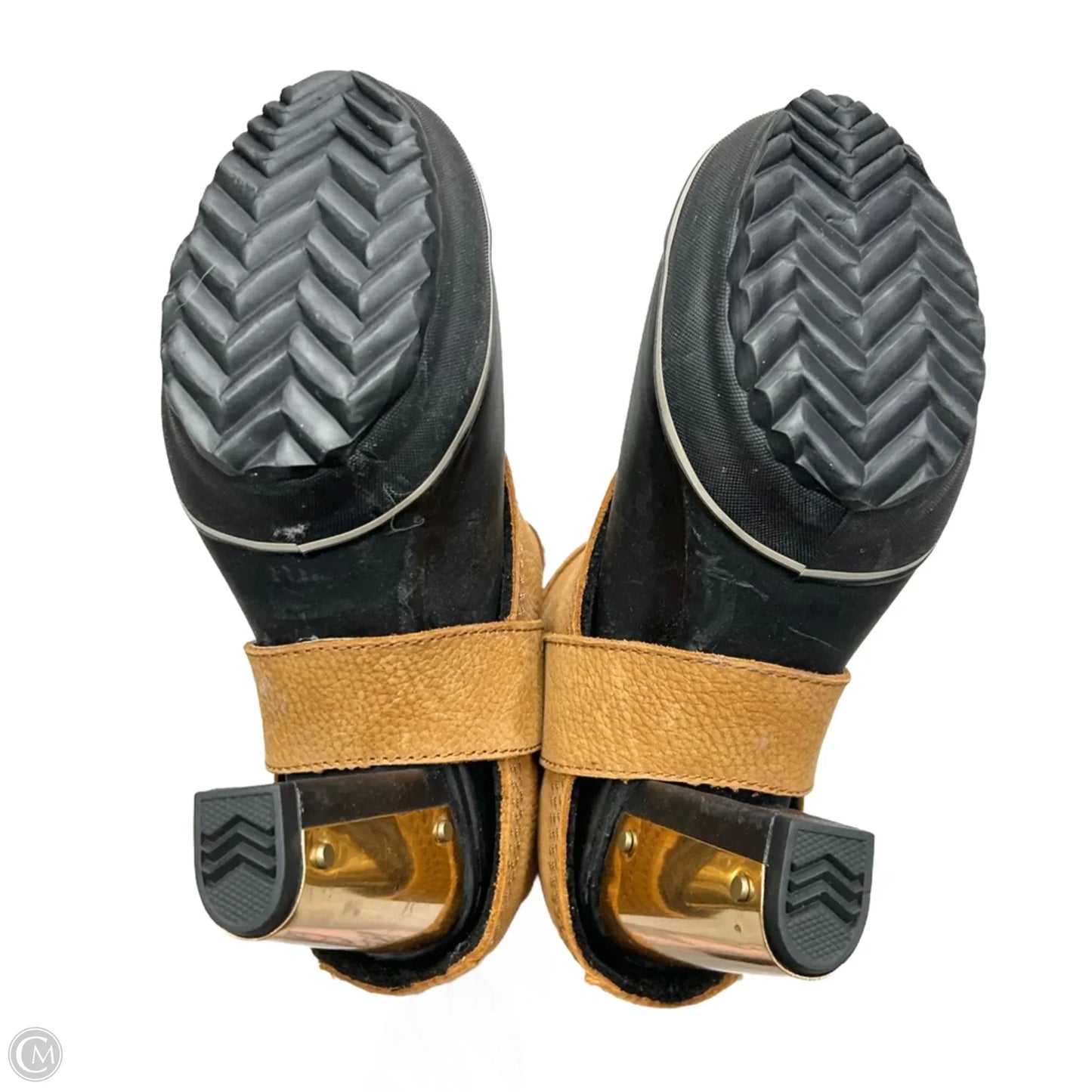 Boots Ankle Heels By Sorel In Black & Brown, Size: 7.5