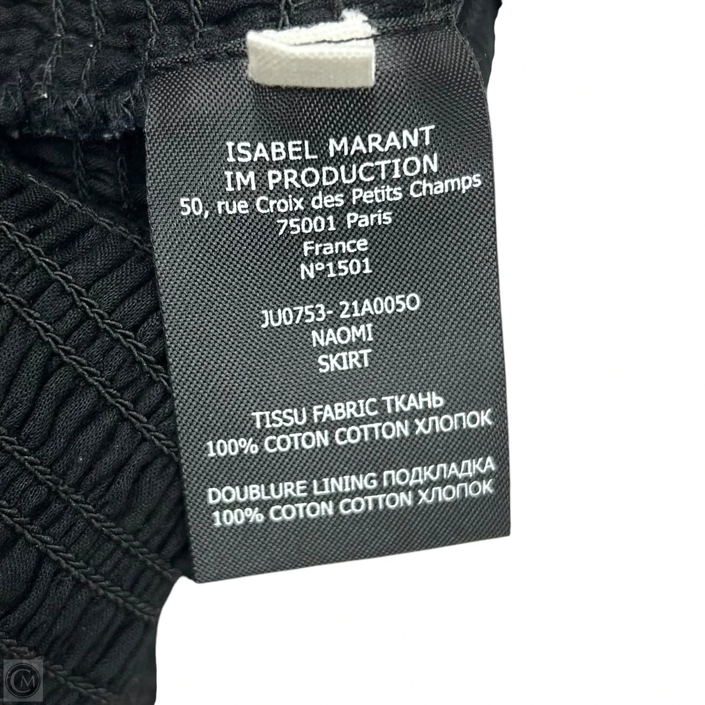 Skirt Designer By Isabel Marant In Black & Tan, Size: S